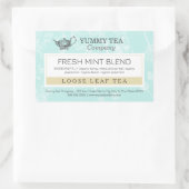 Grüne Münze - Loser Teebekleber Rechteckiger Aufkleber (Tasche)