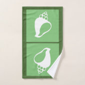 Grüne Muschel Badhandtuch Set (Handtuch)