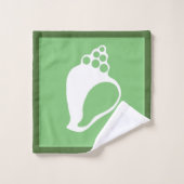 Grüne Muschel Badhandtuch Set (Waschlappen)