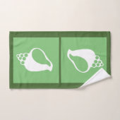 Grüne Muschel Badhandtuch Set (Handtuch)