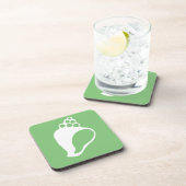Grüne Muschel Getränkeuntersetzer (Rechte Seite)