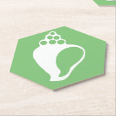 Grüne Muschel Untersetzer (angewinkelt)