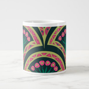 grüne Muschelform-Muster Jumbo-Tasse