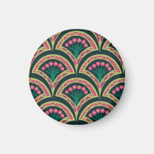 grüne Muschelform-Muster Magnet