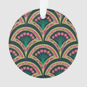 grüne Muschelform-Muster Ornament