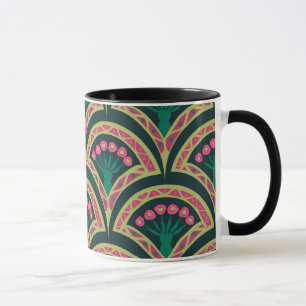 grüne Muschelform-Muster Tasse