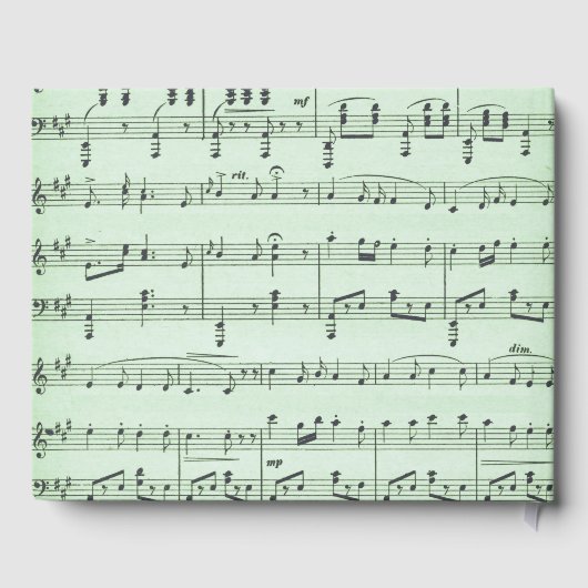 Grüne Musik und griechische Masken im Theater Gästebuch (Rückseite)