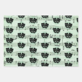 Grüne Musik und griechische Masken im Theater Geschenkpapier Set (Vorderseite 2)