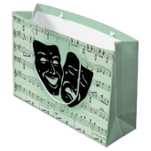 Grüne Musik und griechische Masken im Theater Große Geschenktüte (Rückseite Schrägansicht)