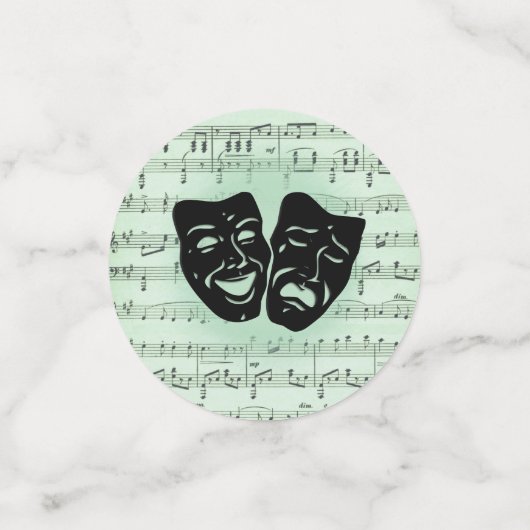 Grüne Musik und griechische Masken im Theater Konfetti (Klein Vorderseite)