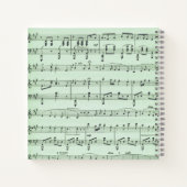 Grüne Musik und griechische Masken im Theater Notizblock (Rückseite)