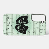 Grüne Musik und griechische Masken im Theater Samsung Galaxy Hülle (Rückseite (Horizontal))