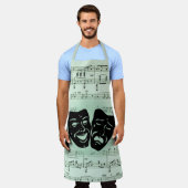 Grüne Musik und griechische Masken im Theater Schürze (Getragen)