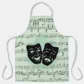 Grüne Musik und griechische Masken im Theater Schürze (Vorderseite)