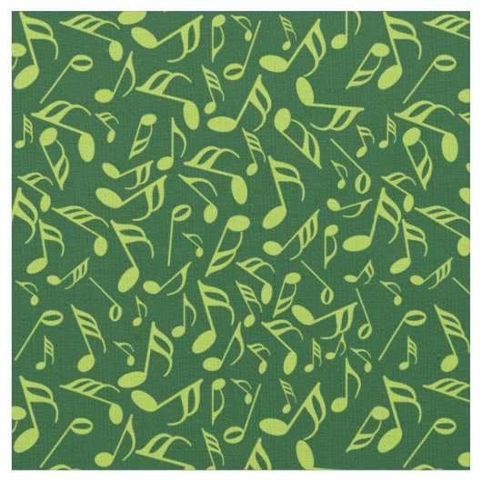 Grüne Musiknoten Stoff (Nahaufnahme)