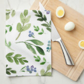 Grüne Muster Leaf Garten Botanisches Grün Geschirrtuch (Viertel Falte)