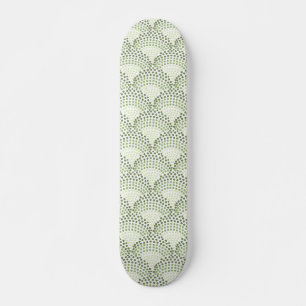 Grüne Muster mit gewelltem Punkten und Farbverlauf Skateboard