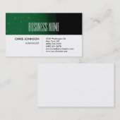 Grüne Muster Streifen Weißer Charm Visitenkarte (Vorne/Hinten)