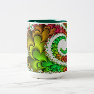Grüne Muster-Tasse Zweifarbige Tasse
