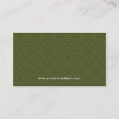 Grüne Muster-Visitenkarte Visitenkarte (Rückseite)
