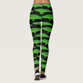 Grüne Musterdruck-Leggings des wilden Tieres des Leggings (Rückseite)