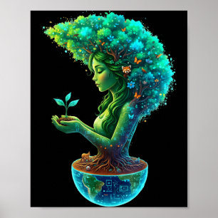 Grüne Mutter Natur Erde Tag 2026 Erde Mutter Poster