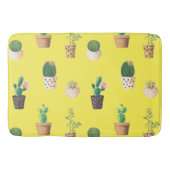 Grüne Nachspeise Sukkulente Kakteen in Pots Badematte (Vorderseite)