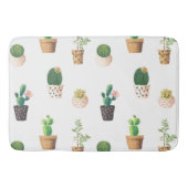 Grüne Nachspeise Sukkulente Kakteen in Pots Badematte (Vorderseite)