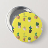 Grüne Nachspeise Sukkulente Kakteen in Pots Button (Vorne & Hinten)