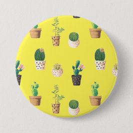 Grüne Nachspeise Sukkulente Kakteen in Pots Button