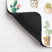 Grüne Nachspeise Sukkulente Kakteen in Pots Mousepad (Ecke)