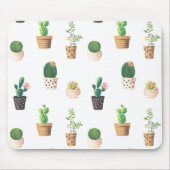 Grüne Nachspeise Sukkulente Kakteen in Pots Mousepad (Vorne)