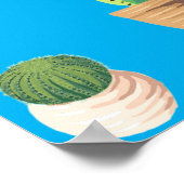 Grüne Nachspeise Sukkulente Kakteen in Pots Poster (Ecke)