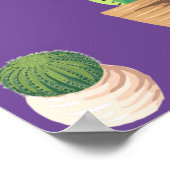Grüne Nachspeise Sukkulente Kakteen in Pots Poster (Ecke)