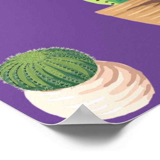 Grüne Nachspeise Sukkulente Kakteen in Pots Poster (Ecke)