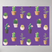 Grüne Nachspeise Sukkulente Kakteen in Pots Poster (Vorne)