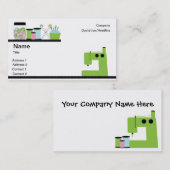 Grüne Nähmaschine Visitenkarte (Vorne/Hinten)