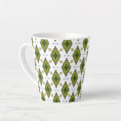 Grüne, nahtlose Diamantform Milchtasse (Linke Ecke)