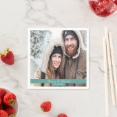 Grüne Namen des Hochzeitstiefels für Foto Serviette (Beispiel)