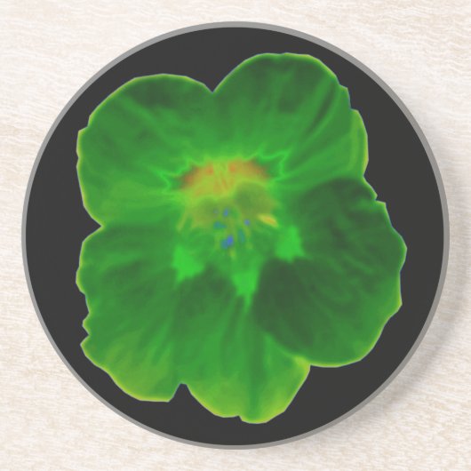 Grüne Nasturtium-Untersetzer Getränkeuntersetzer (Vorne)