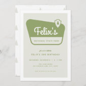 Grüne Nationalparks Zeichen Geburtstag Einladung (Vorne/Hinten)