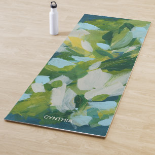 Grüne Natur Abstrakt Expressionismus Yogamatte