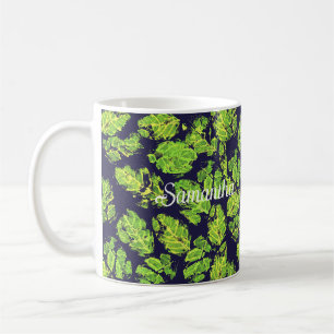 Grüne Natur Acrylmalenleaf Kaffeetasse