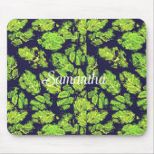 Grüne Natur Acrylmalenleaf Mousepad (Vorne)