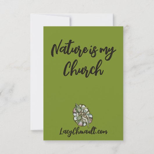 Grüne Natur Einladung (Rückseite)