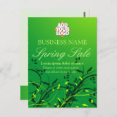 Grüne Natur Frühlingsgeschäft Postkarte (Vorne/Hinten)