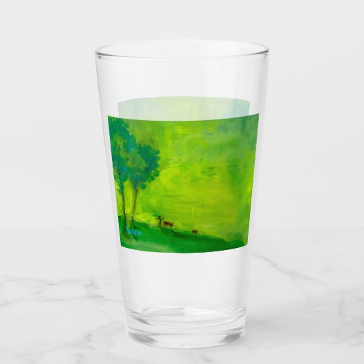 Grüne Natur Glas Cup (Vorderseite)