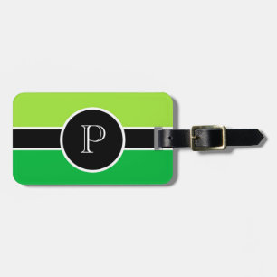 Grüne Natur Monogram Ursprüngliche Moderne schicke Gepäckanhänger