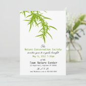 Grüne Natur-Nutzen-Einladung Einladung (Stehend Vorderseite)