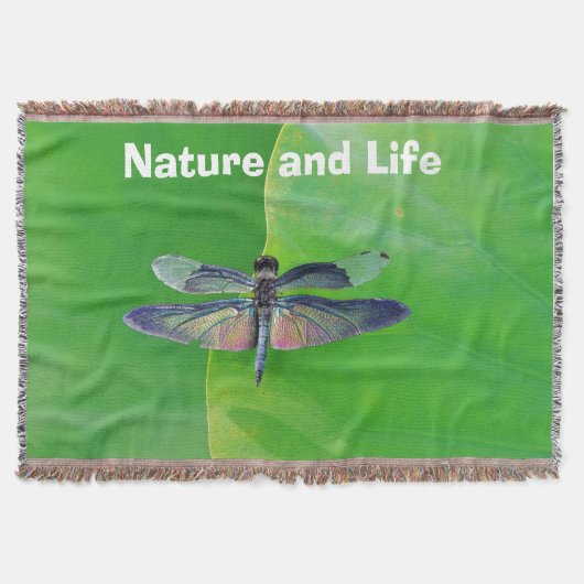 Grüne Natur und Libelle Decke (Vorderseite)